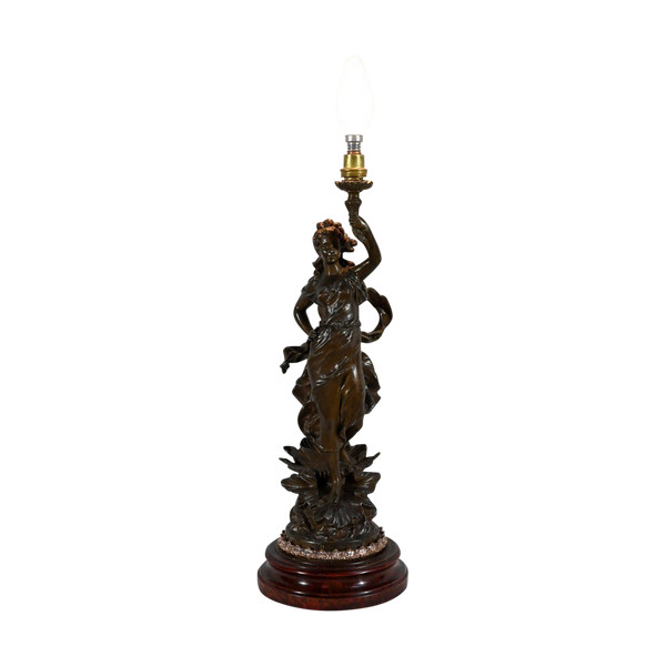 “Amphitrite” Regulate Lamp, signed Ch.Lévy - Late 19th century