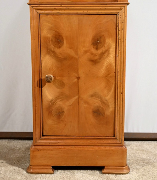 Bedside table in solid cherry and veneer – 1900