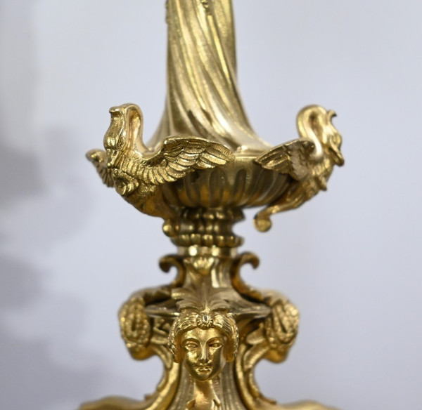 Pair of Gilt Bronze Candelabra, Restoration Period – Early 19th Century