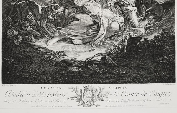 The Surprised Lovers Engraving After François Boucher