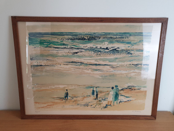 Michel Jouenne , Bord De Mer , Lithographie, édition Jean Marc Laleta, XX°.