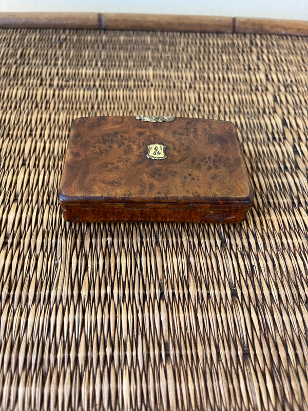 Amboyna Burl Snuff Box - 19th Century