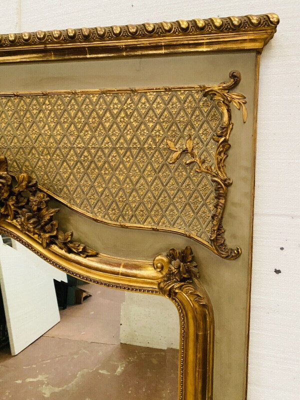 Louis XV style mirror in wood and gilded stucco 20th century