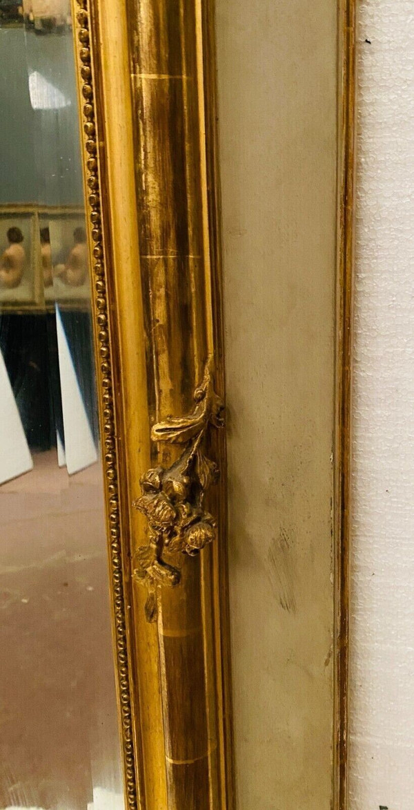 Louis XV style mirror in wood and gilded stucco 20th century