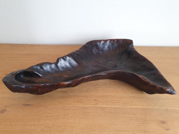 A.Rosso, Fruit Bowl, Free Form, Exotic Wood, 20th century.