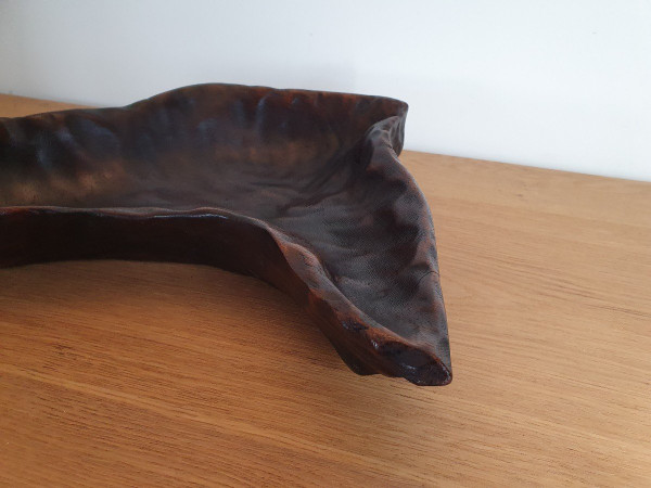 A.Rosso, Fruit Bowl, Free Form, Exotic Wood, 20th century.