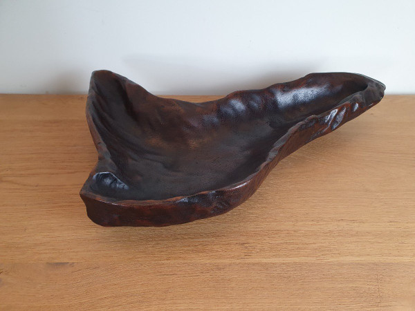 A.Rosso, Fruit Bowl, Free Form, Exotic Wood, 20th century.