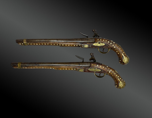 Pair of flintlock pistols Ottoman Empire Türkiye 19th century