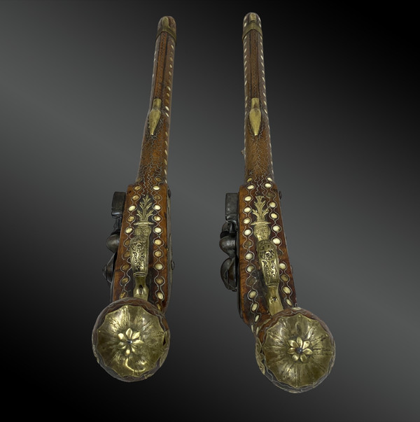 Pair of flintlock pistols Ottoman Empire Türkiye 19th century