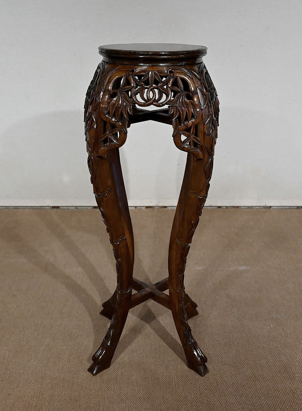 Pair of Large Asian Rosewood Bolsters – 20th Century