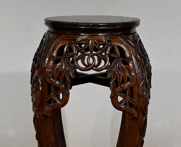 Pair of Large Asian Rosewood Bolsters – 20th Century