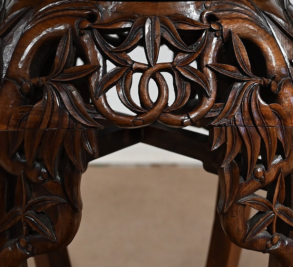 Pair of Large Asian Rosewood Bolsters – 20th Century