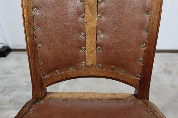 Pair of Walnut Chairs, Nancy School, Art Nouveau – 1900