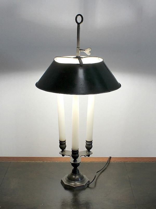 Rare Bronze Lamp, Bouillotte spirit – Early 20th century