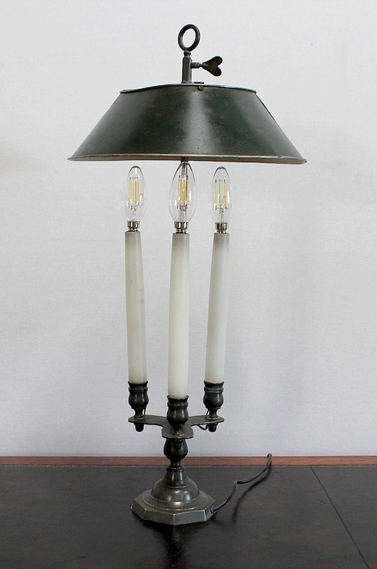 Rare Bronze Lamp, Bouillotte spirit – Early 20th century