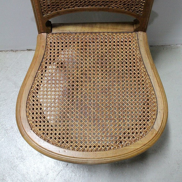 Pair of Cane Chairs, in solid Blond Cherry – 1920/1930