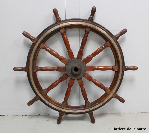 Teak Boat Wheel Helm – Early 20th Century