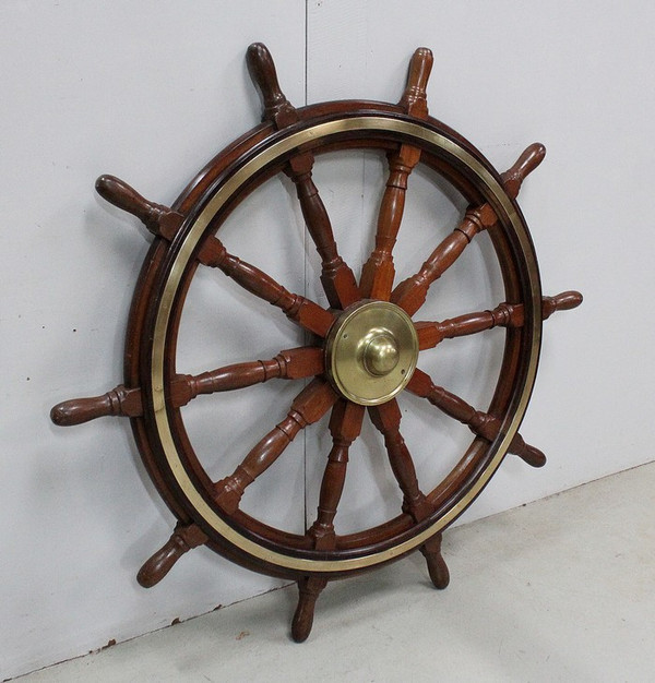 Teak Boat Wheel Helm – Early 20th Century