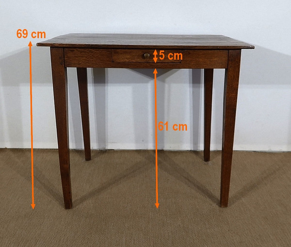 Small Solid Oak Table – 2nd part of the 19th century