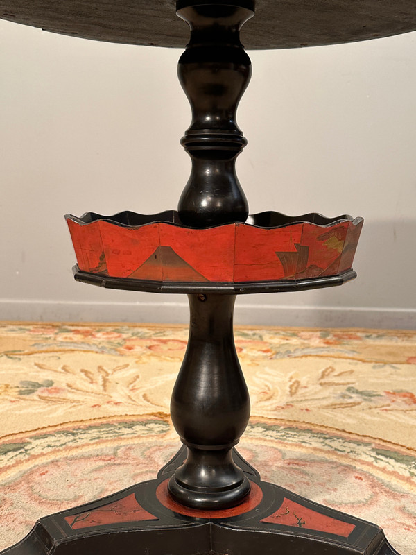 Maison Giroux, Japanese Servant Pedestal Table Napoleon III Period Circa 1870