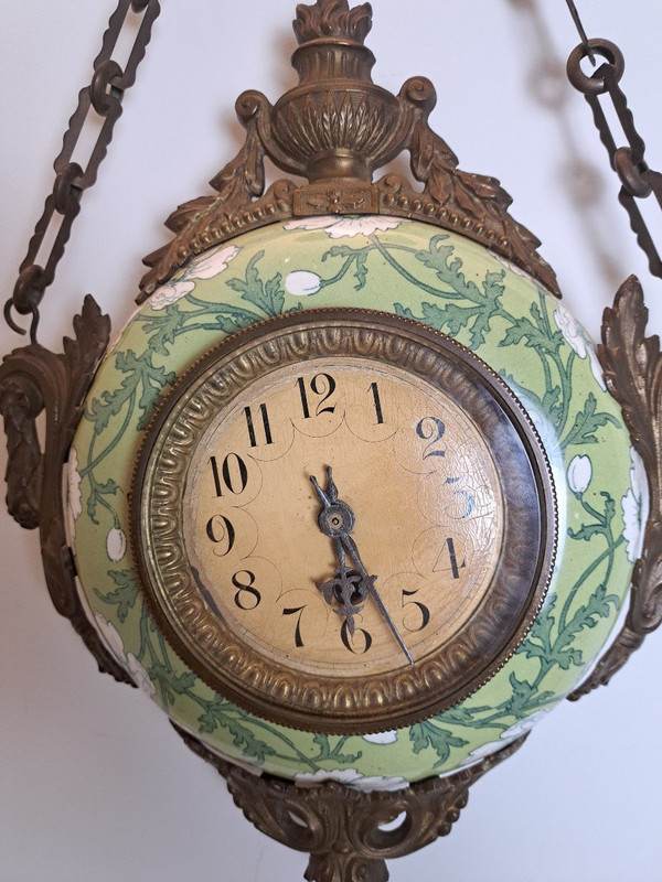 Lampada da parete Cartel detta dell'Orologio del Fornaio, Art Nouveau, Fine XIX Secolo.