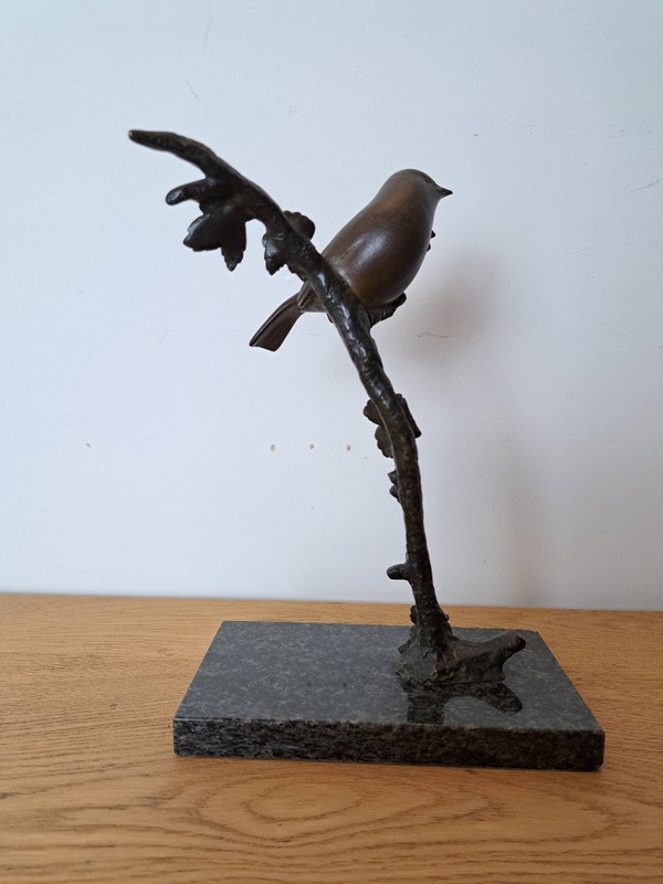 Irénée Rochard, Oiseaux Sur Sa Branche , Bronze, Art Deco , XX°.