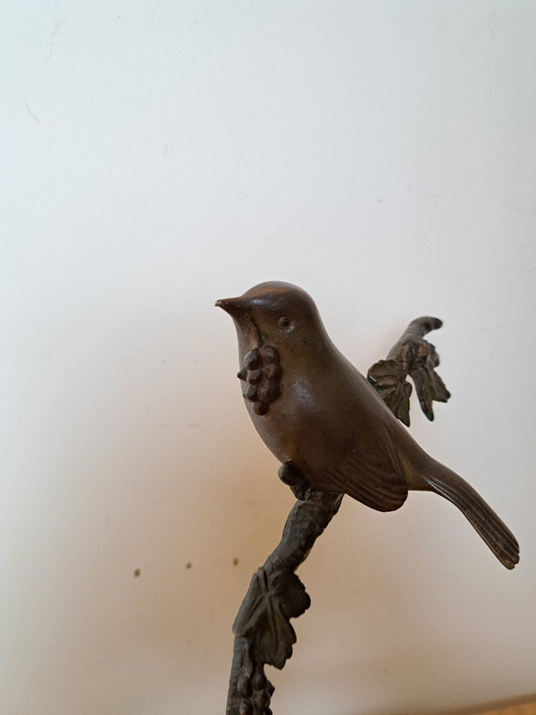 Irénée Rochard, Oiseaux Sur Sa Branche , Bronze, Art Deco , XX°.