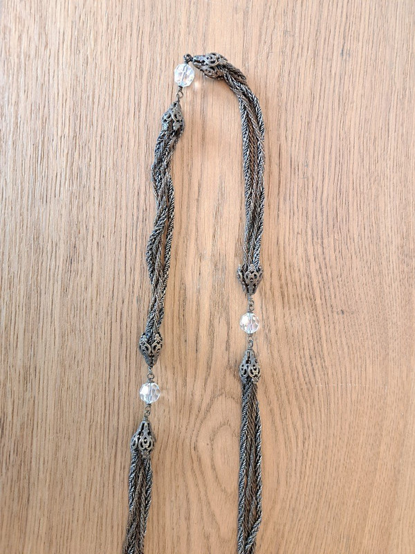 Long Necklace, Pomponne And Crystal, late 19th century.