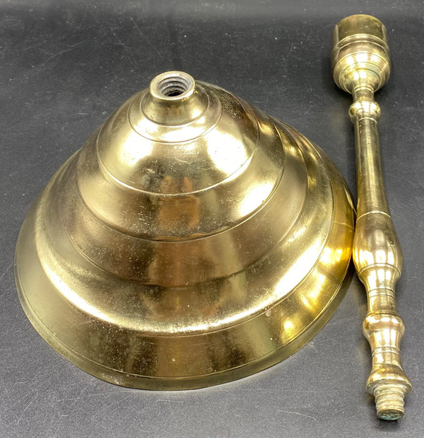 17TH-CENTURY EUROPEAN POLISHED CAST BRONZE TORCH CIRCA 1560