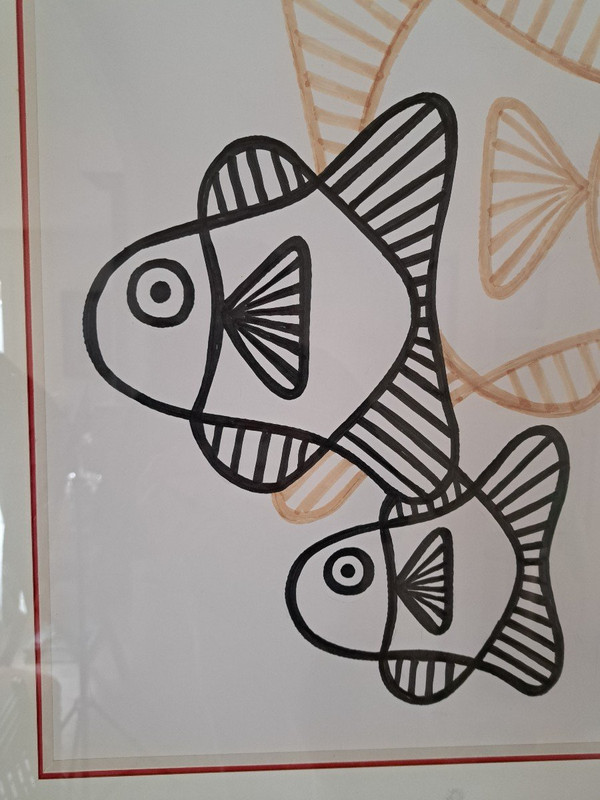 Barbarossa, Philippe Josse , Fish , Drawing , XX°.