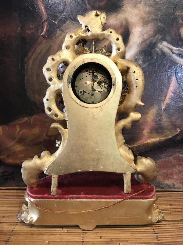 Rocaille clock, Louis XV style, Napoleon III period