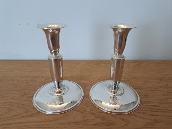 Finland , Pair Of Candlesticks , Sterling Silver , XX°.