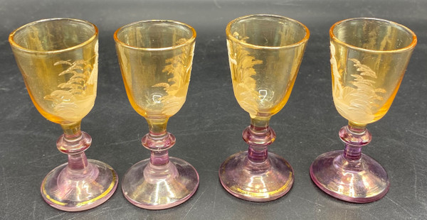 2 PAIRS OF LIQUEUR GLASSES