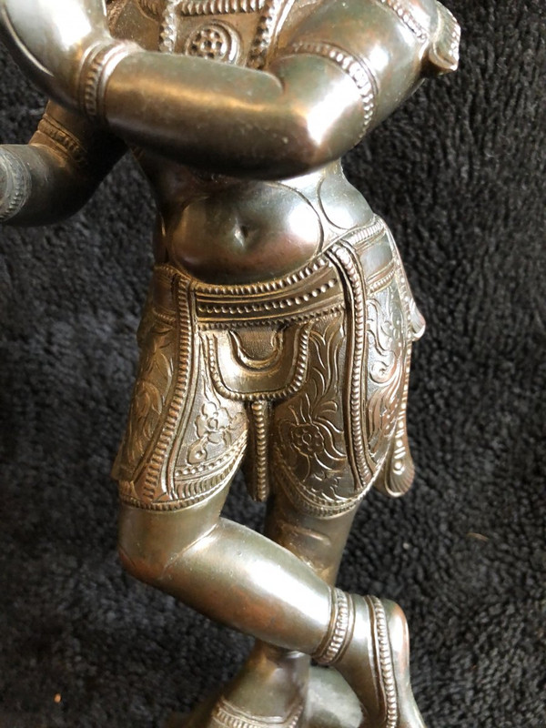 Old Statuette Of Shiva In Bronze 19th Century