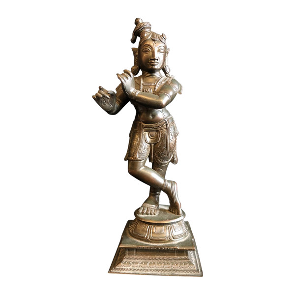 Old Statuette Of Shiva In Bronze 19th Century