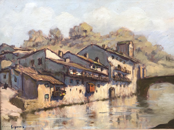 Ludovic Gignoux (1882-?) Basque painting - Saint Jean Pied De Port