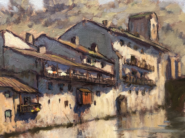 Ludovic Gignoux (1882-?) Basque painting - Saint Jean Pied De Port