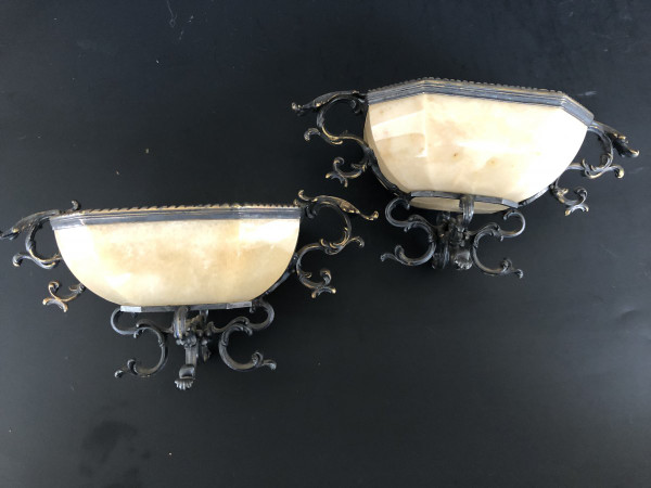 Pair Of Yellow Agate Cups Mounted In Gilded Silver - 19th century