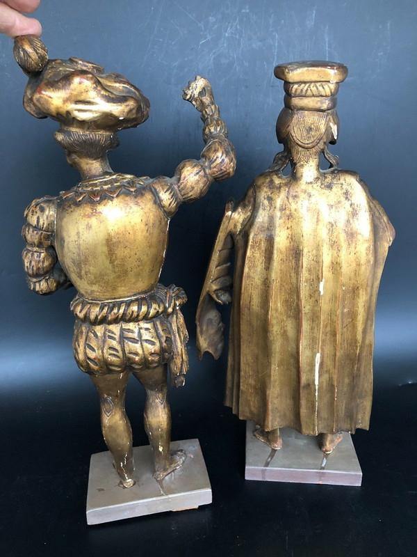 Pair Of 19th Century Gilded Wood Sculptures