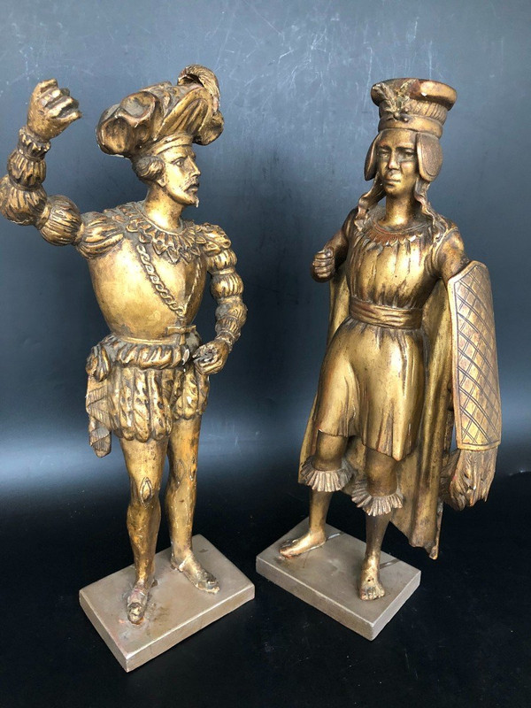 Pair Of 19th Century Gilded Wood Sculptures