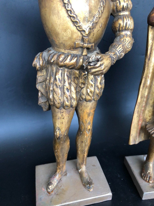 Pair Of 19th Century Gilded Wood Sculptures