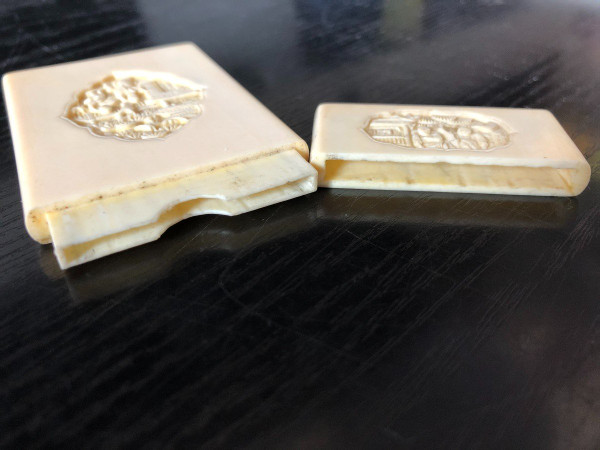 19th C Ivory Card Case - China - Canton