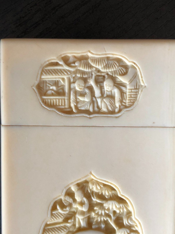 19th C Ivory Card Case - China - Canton