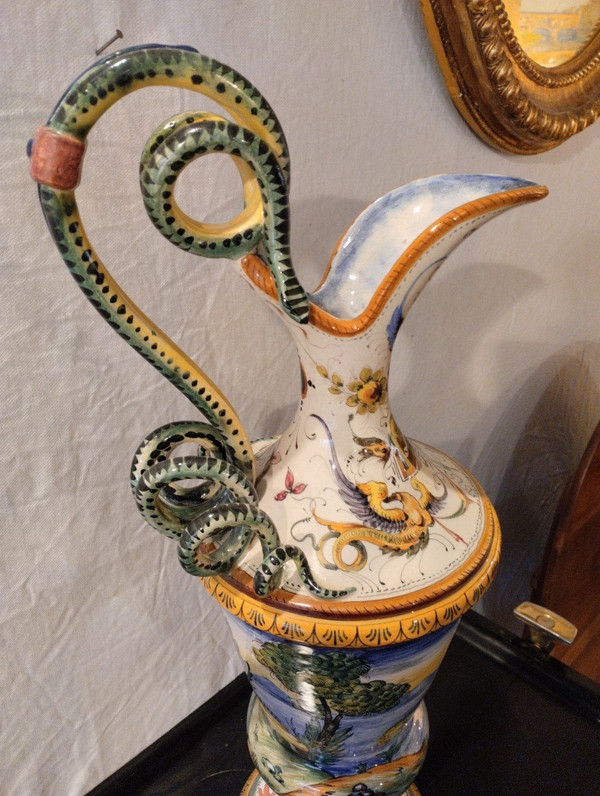 Ewer - Terracotta - Maiolica - V. 1880.