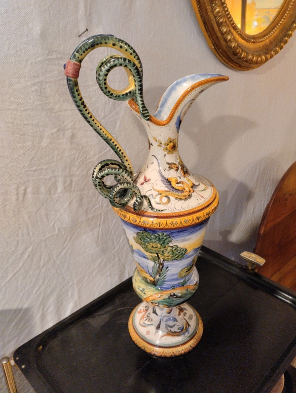 Ewer - Terracotta - Maiolica - V. 1880.