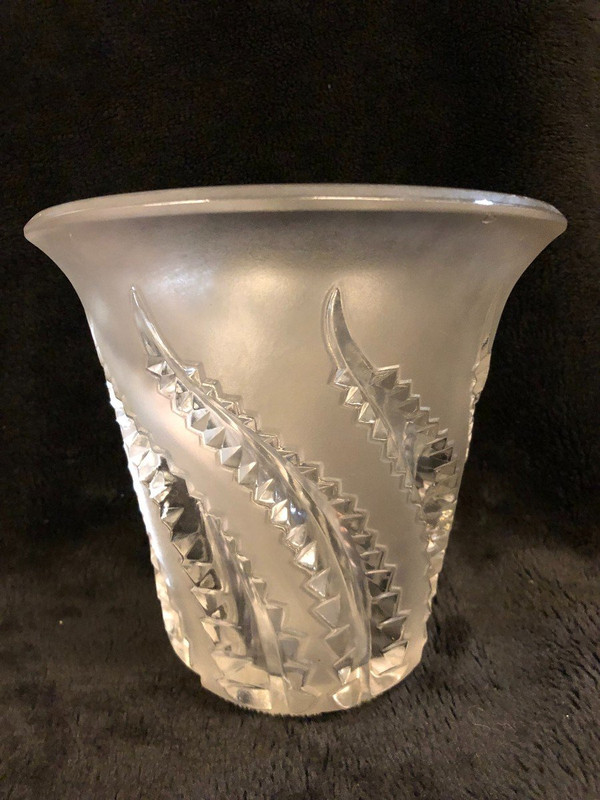 Vase Fougères Lalique France Circa 1940-50