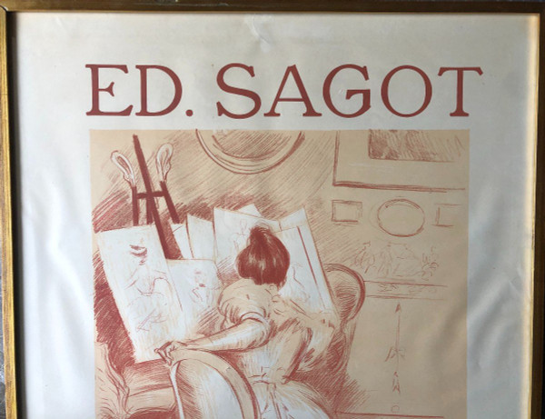 Paul César Helleu - Femme Dessinant - Ed. Sagot Vers 1900