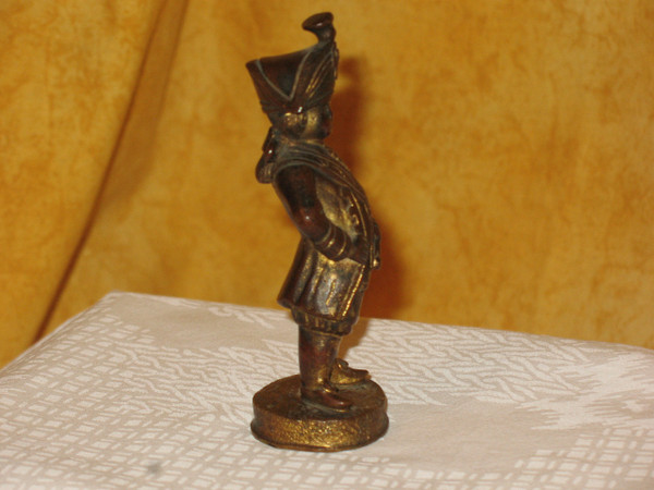 Military bronze sculpture small display item 20th century period