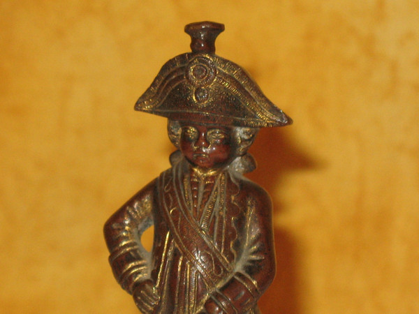 Military bronze sculpture small display item 20th century period