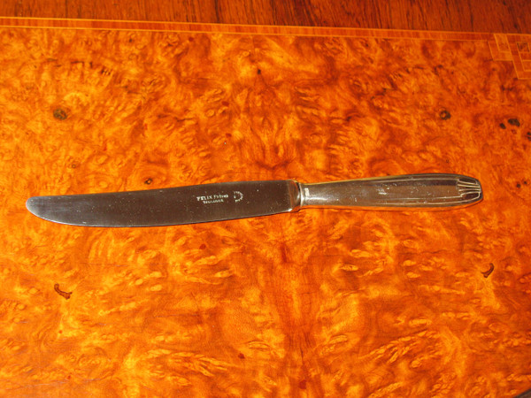 18 large Félix Frères silver-plated knives in Toulouse, Art Deco style